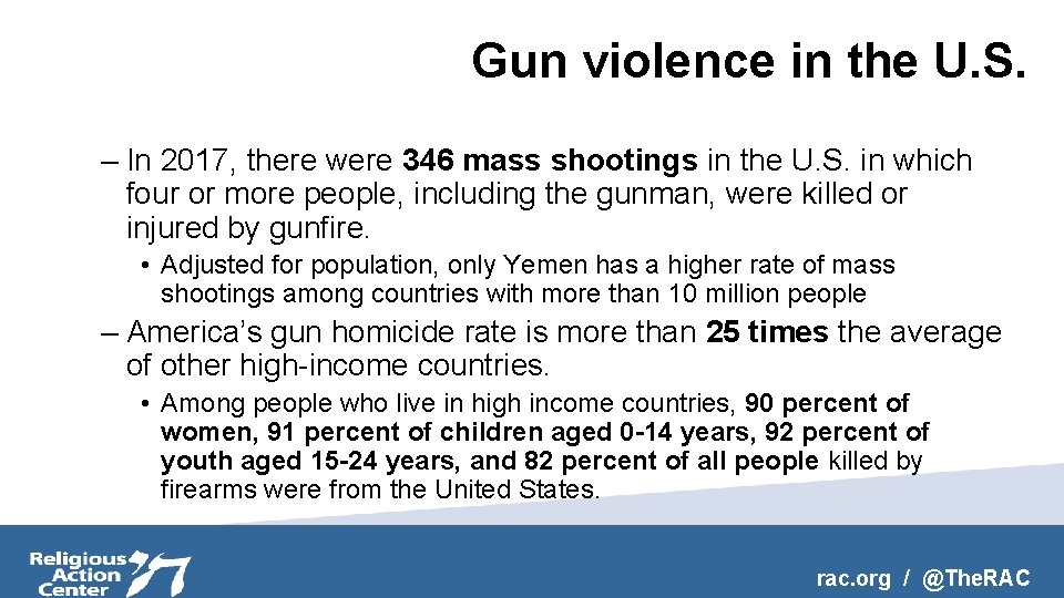 Gun violence in the U. S. – In 2017, there were 346 mass shootings