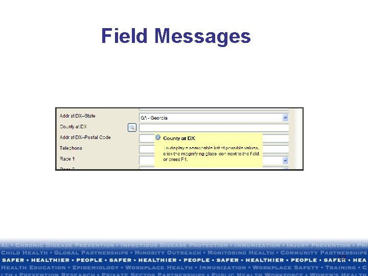 Field Messages 12 Field Messages 12