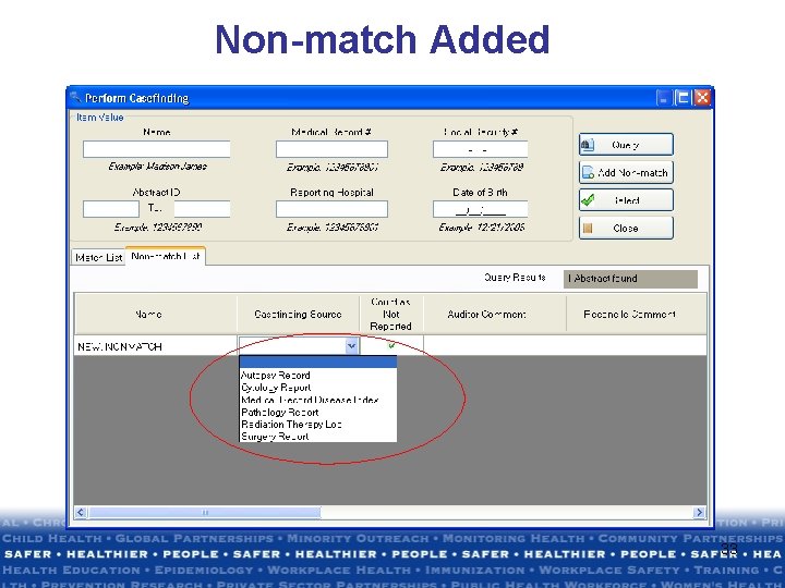 Non-match Added 33 Non-match Added 33
