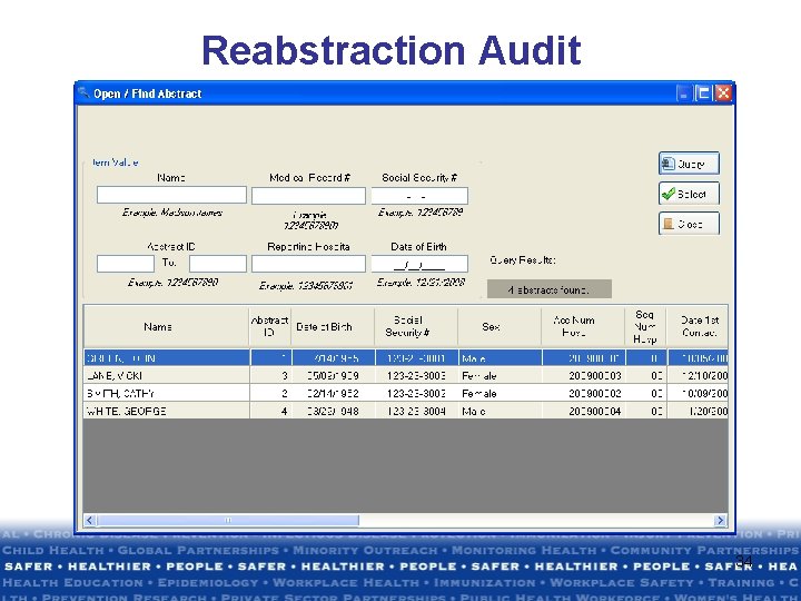 Reabstraction Audit 34 Reabstraction Audit 34