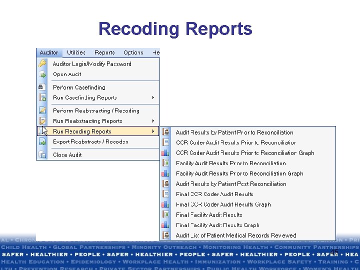 Recoding Reports 45 Recoding Reports 45