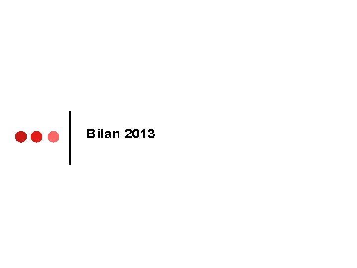 Bilan 2013 