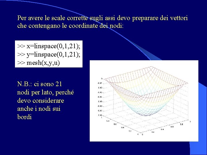 Per avere le scale corrette sugli assi devo preparare dei vettori che contengano le