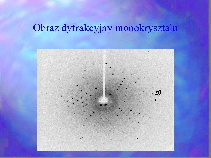 Obraz dyfrakcyjny monokryształu 2 q Obraz dyfrakcyjny monokryształu 2 q