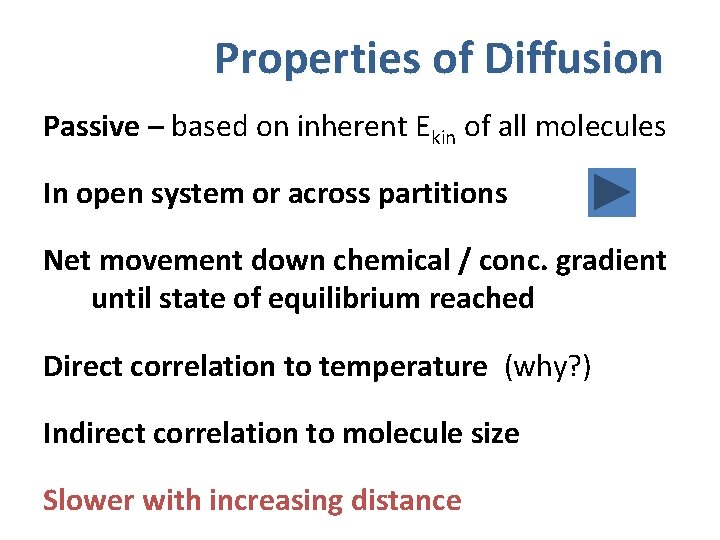 Properties of Diffusion Passive – based on inherent Ekin of all molecules In open
