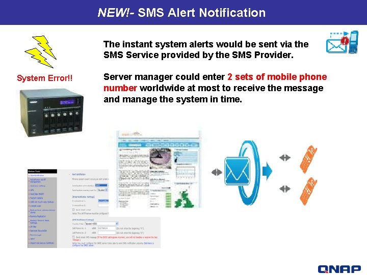 NEW!- SMS Alert Notification TS-409 U- The best price performance ratio 1 U NAS