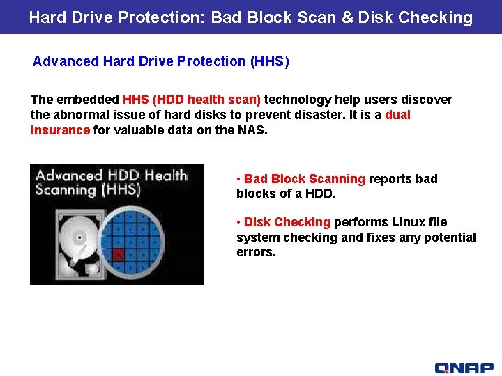 Hard Drive Protection: Bad Block Scan & Disk Checking Advanced Hard Drive Protection (HHS)