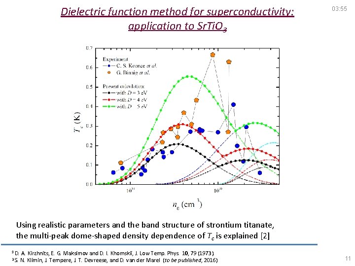 Dielectric function method for superconductivity: application to Sr. Ti. O 3 03: 55 Using