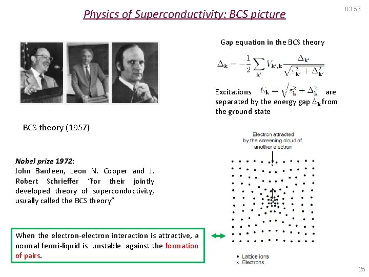 Physics of Superconductivity: BCS picture 03: 56 Gap equation in the BCS theory Excitations