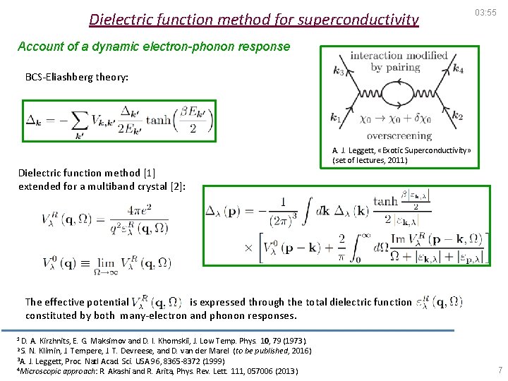 Dielectric function method for superconductivity 03: 55 Account of a dynamic electron-phonon response BCS-Eliashberg