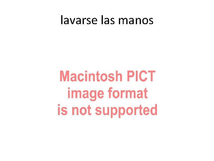 lavarse las manos 