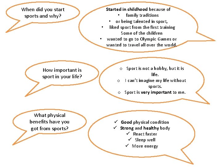 When did you start sports and why? How important is sport in your life?