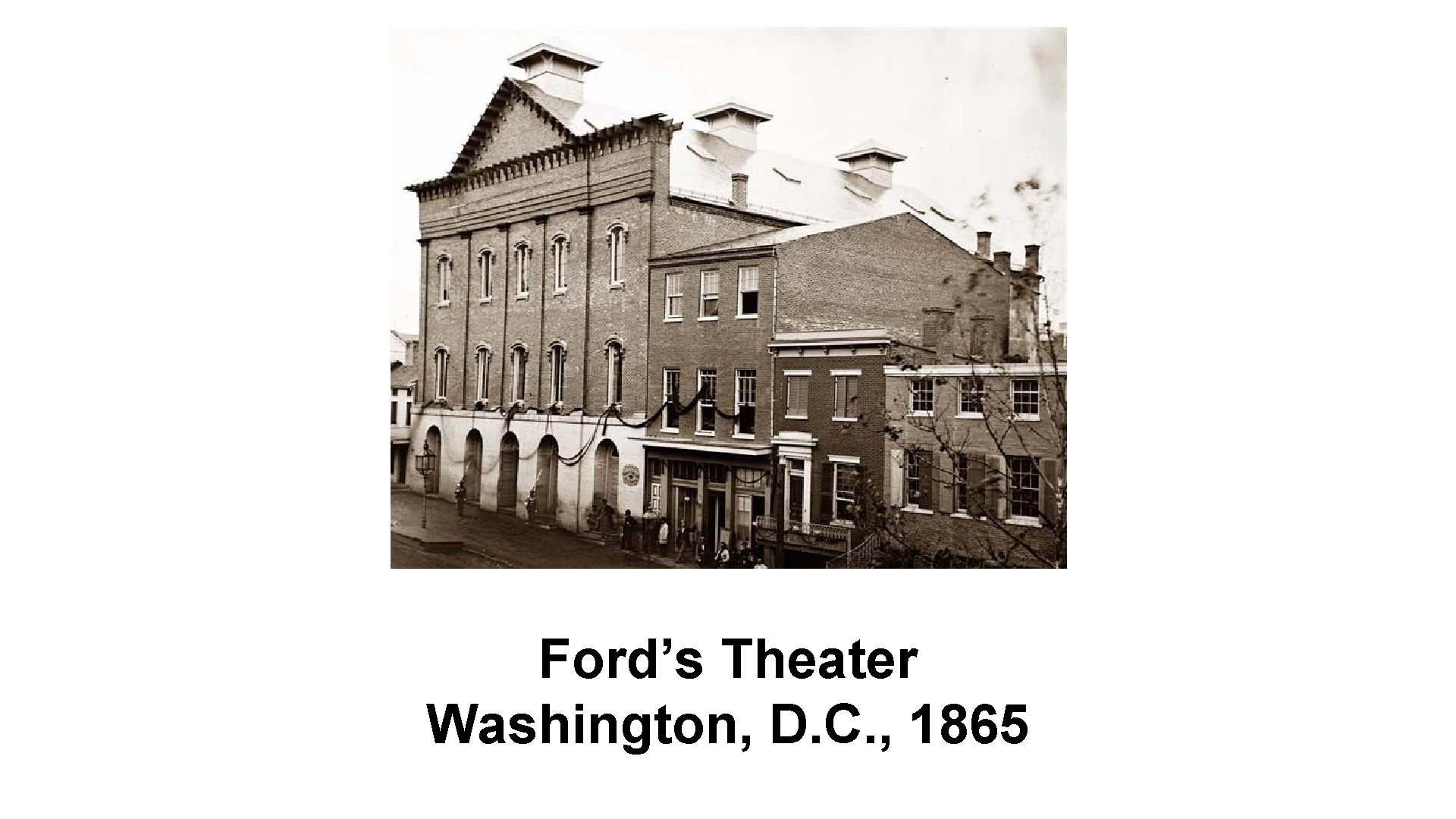 Ford’s Theater Washington, D. C. , 1865 