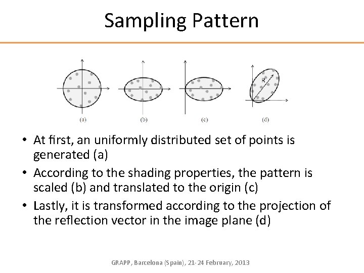Sampling Pattern • At ﬁrst, an uniformly distributed set of points is generated (a)