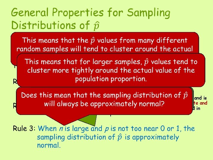  • This rule is exact if the population is infinite, and is approximately