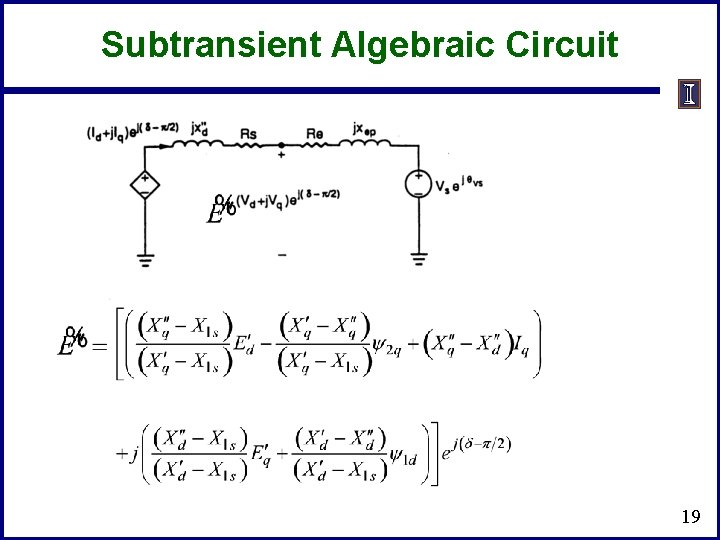 Subtransient Algebraic Circuit 19 