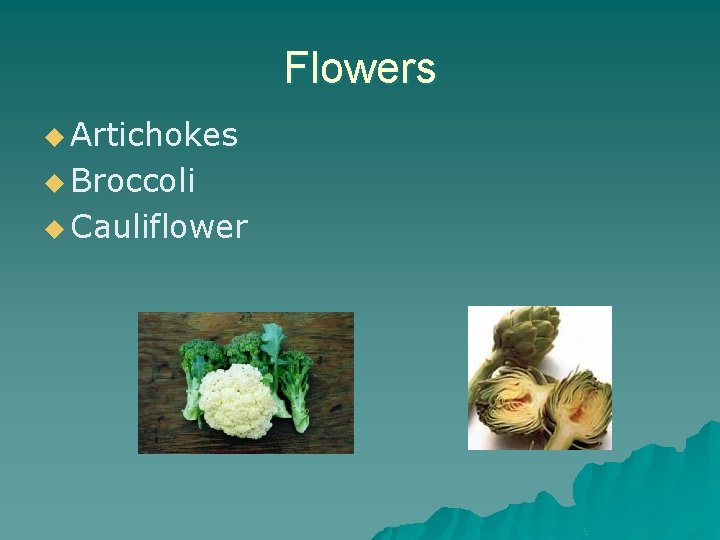 Flowers u Artichokes u Broccoli u Cauliflower 