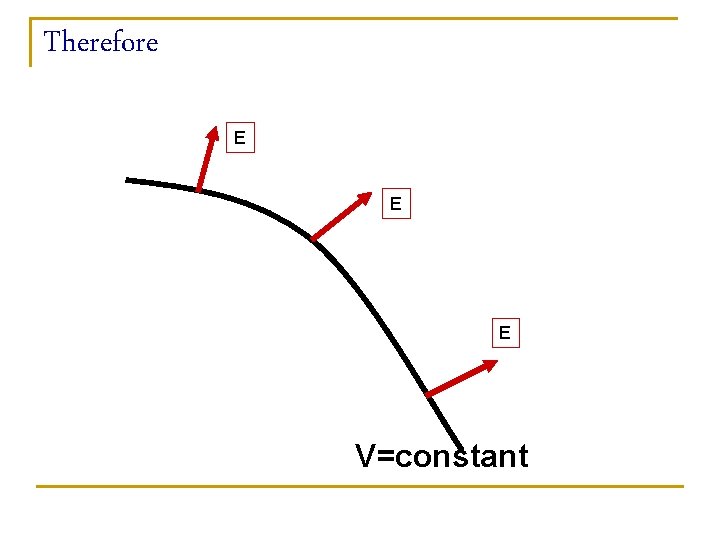 Therefore E E E V=constant 