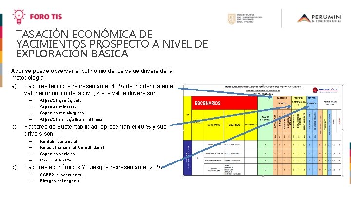 TASACIÓN ECONÓMICA DE YACIMIENTOS PROSPECTO A NIVEL DE EXPLORACIÓN BÁSICA Aquí se puede observar