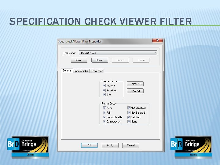 SPECIFICATION CHECK VIEWER FILTER 