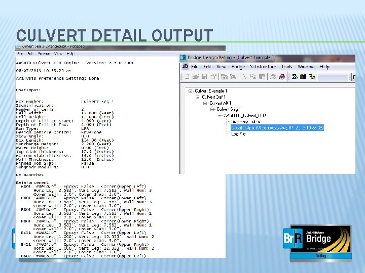 CULVERT DETAIL OUTPUT 