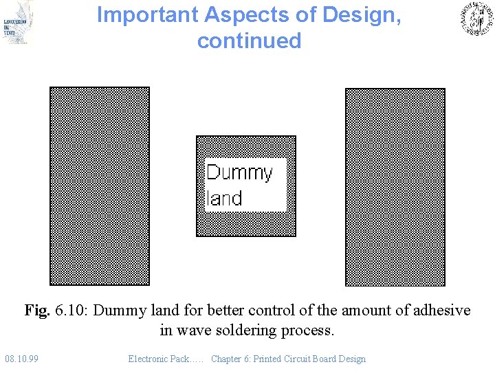 Important Aspects of Design, continued Fig. 6. 10: Dummy land for better control of Important Aspects of Design, continued Fig. 6. 10: Dummy land for better control of