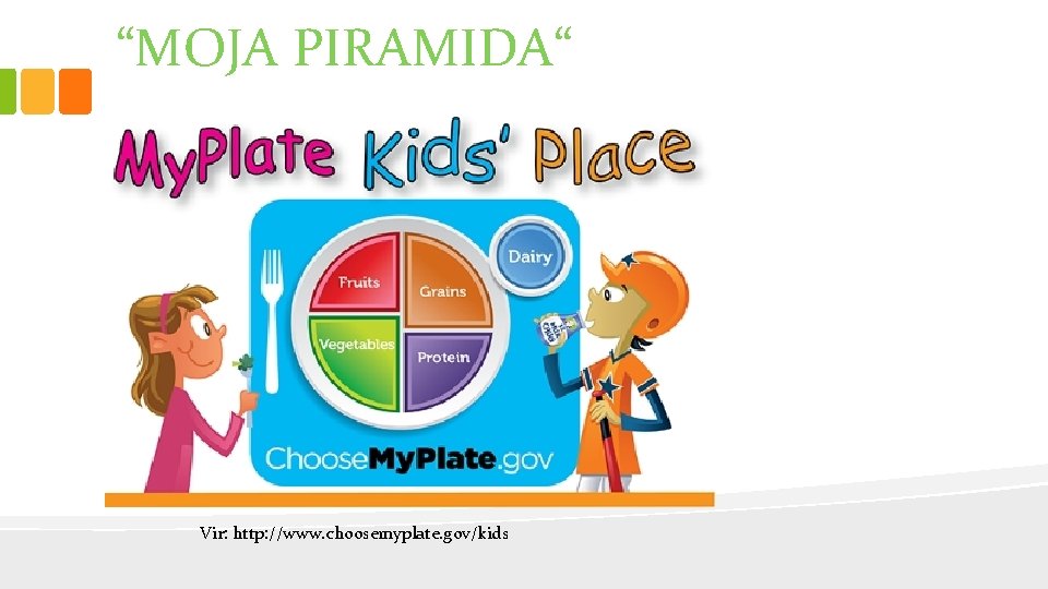 “MOJA PIRAMIDA“ Vir: http: //www. choosemyplate. gov/kids 