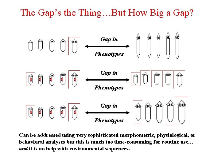 The Gap’s the Thing…But How Big a Gap? Gap in Phenotypes Can be addressed