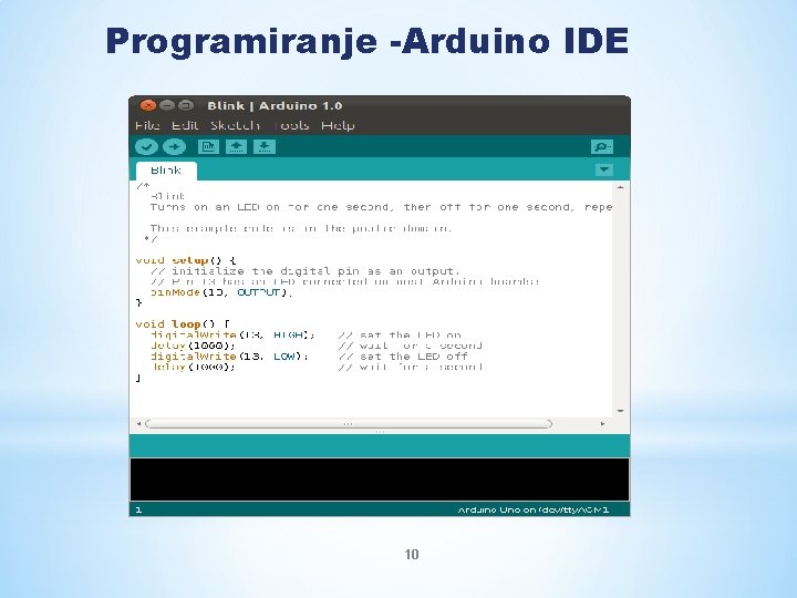 Programiranje -Arduino IDE 10 