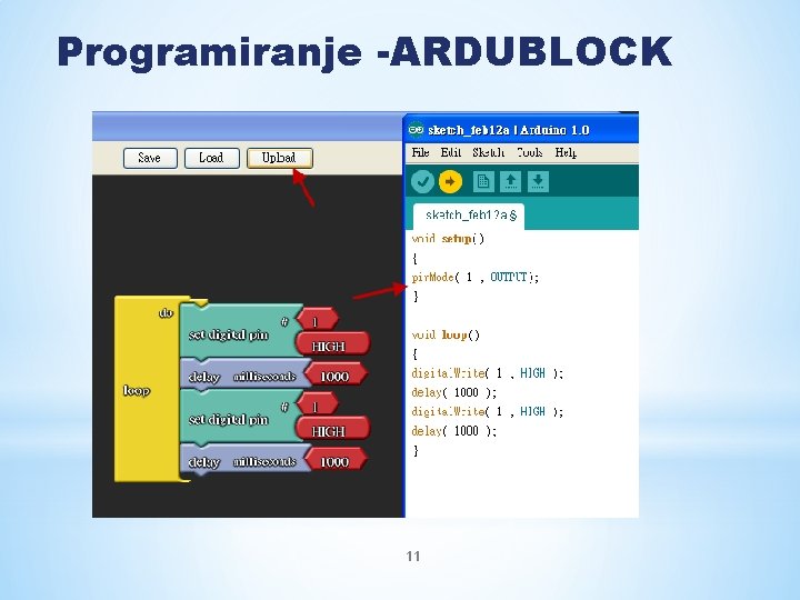 Programiranje -ARDUBLOCK 11 