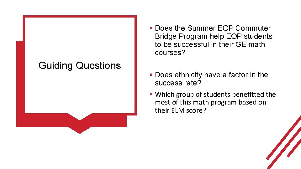 § Does the Summer EOP Commuter Bridge Program help EOP students to be successful