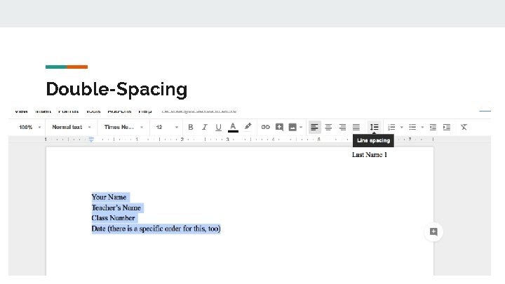 Double-Spacing Double-Spacing
