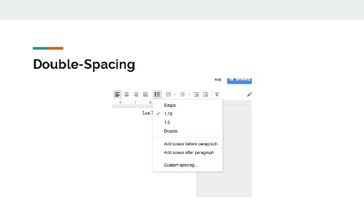 Double-Spacing Double-Spacing