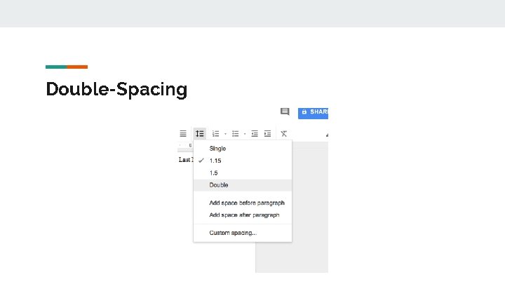 Double-Spacing Double-Spacing