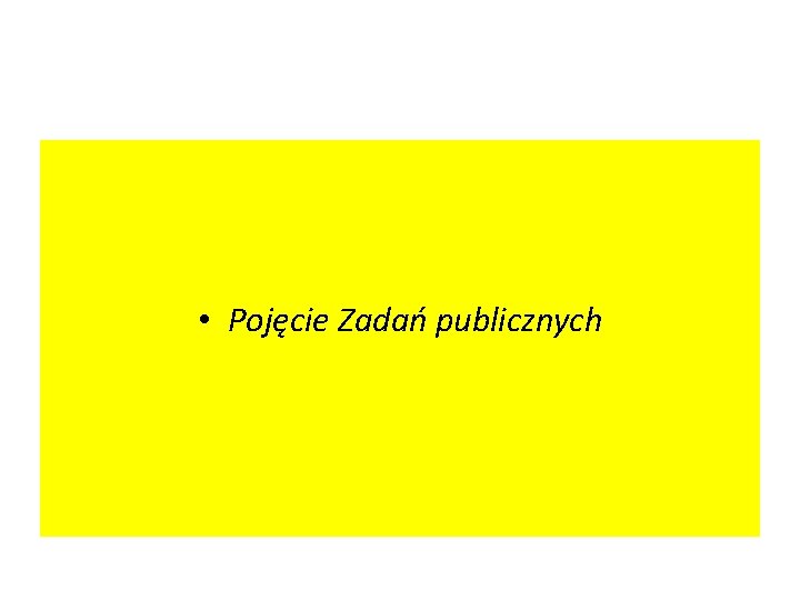  • Pojęcie Zadań publicznych 