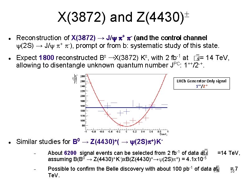  X(3872) and Z(4430) Reconstruction of X(3872) → J/y p+ pp- (and the control