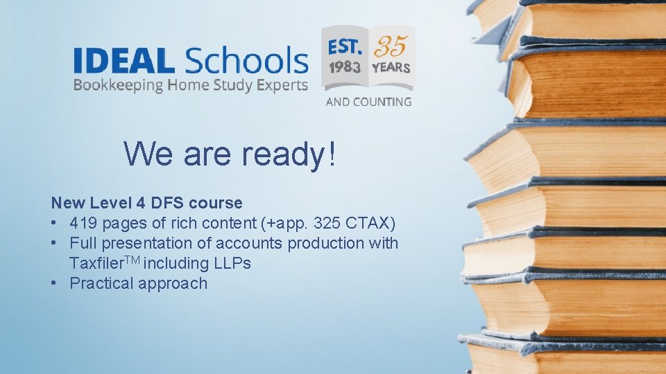 We are ready! New Level 4 DFS course • 419 pages of rich content