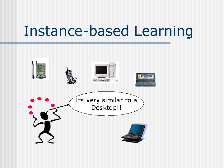 Instance-based Learning Its very similar to a Desktop!! 