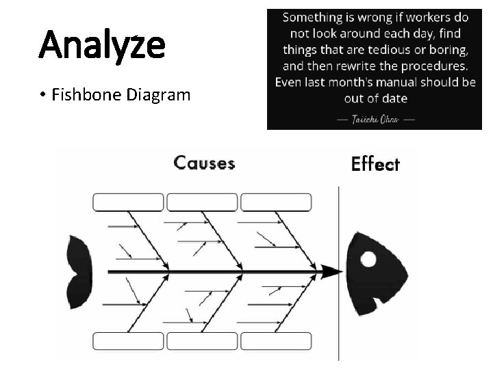 Analyze • Fishbone Diagram 
