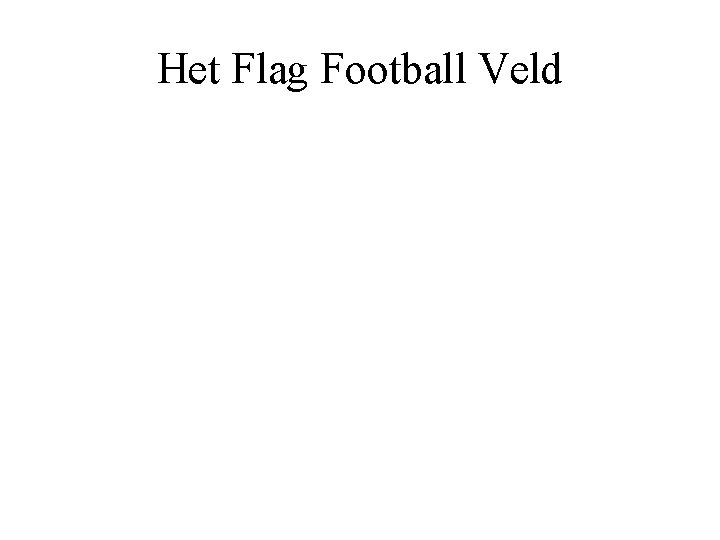 Het Flag Football Veld 
