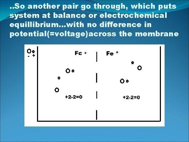 . . So another pair go through, which puts system at balance or electrochemical