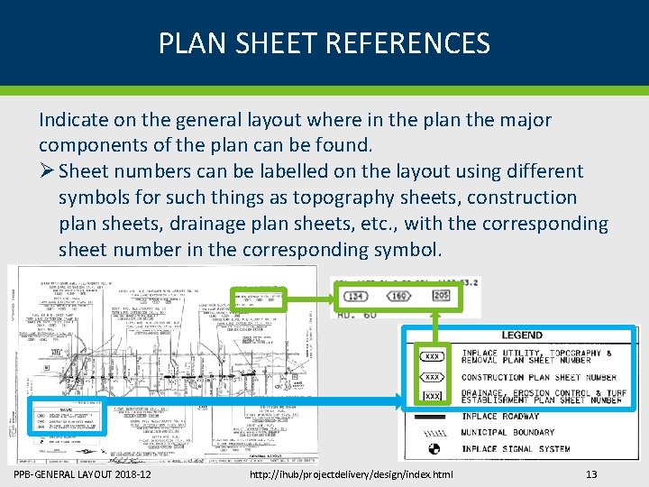 PLAN SHEET REFERENCES Indicate on the general layout where in the plan the major PLAN SHEET REFERENCES Indicate on the general layout where in the plan the major