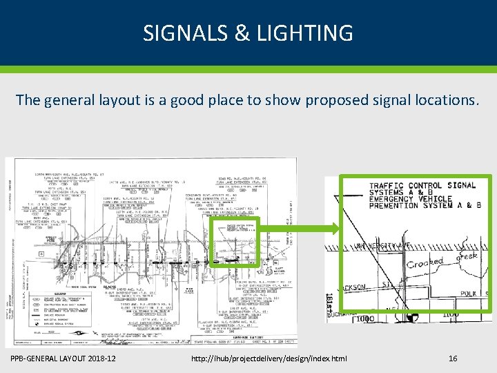 SIGNALS & LIGHTING The general layout is a good place to show proposed signal SIGNALS & LIGHTING The general layout is a good place to show proposed signal