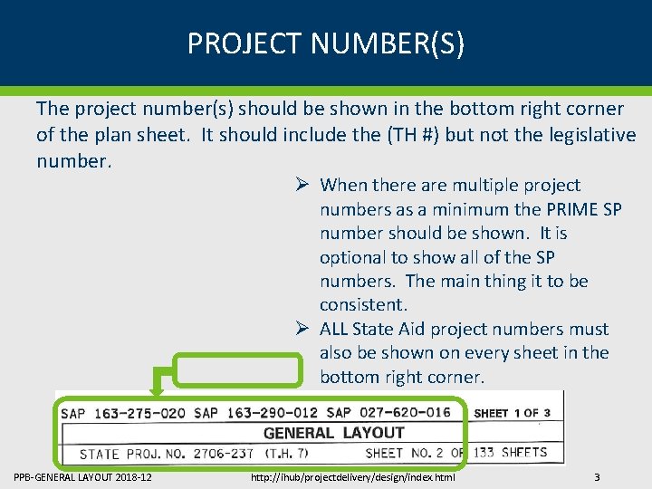 PROJECT NUMBER(S) The project number(s) should be shown in the bottom right corner of PROJECT NUMBER(S) The project number(s) should be shown in the bottom right corner of