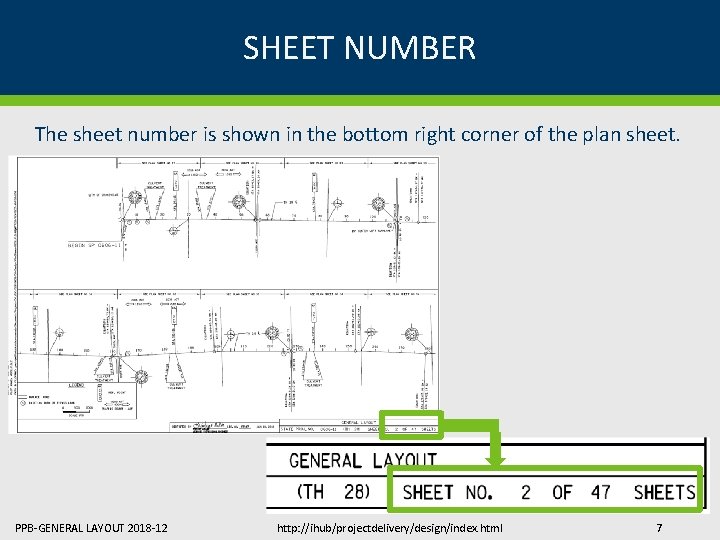 SHEET NUMBER The sheet number is shown in the bottom right corner of the SHEET NUMBER The sheet number is shown in the bottom right corner of the
