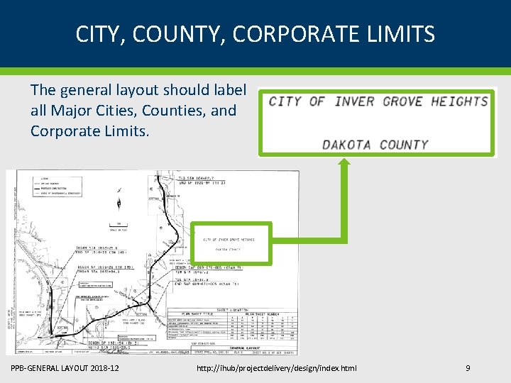 CITY, COUNTY, CORPORATE LIMITS The general layout should label all Major Cities, Counties, and CITY, COUNTY, CORPORATE LIMITS The general layout should label all Major Cities, Counties, and