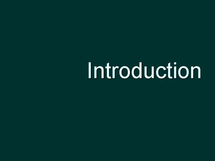 Introduction 