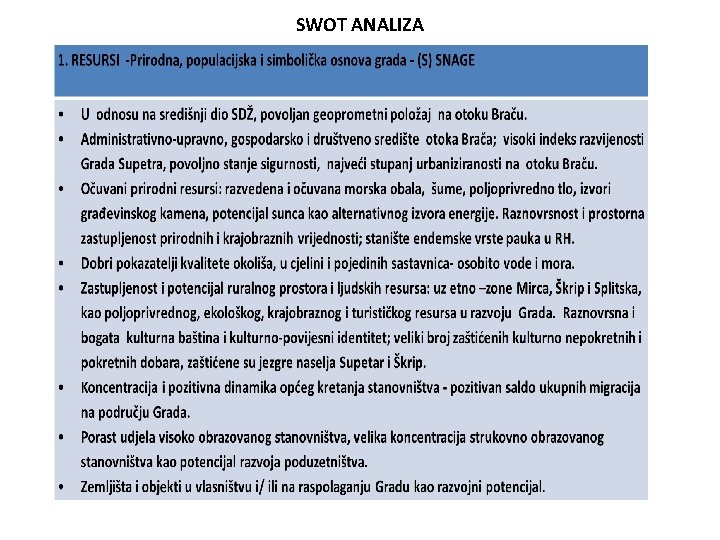 SWOT ANALIZA 