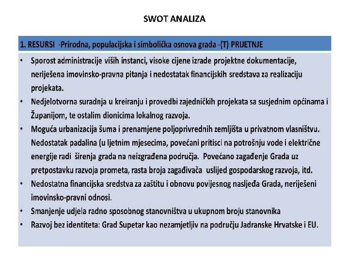 SWOT ANALIZA 