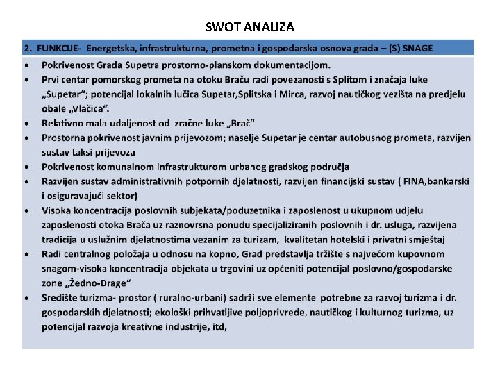 SWOT ANALIZA 